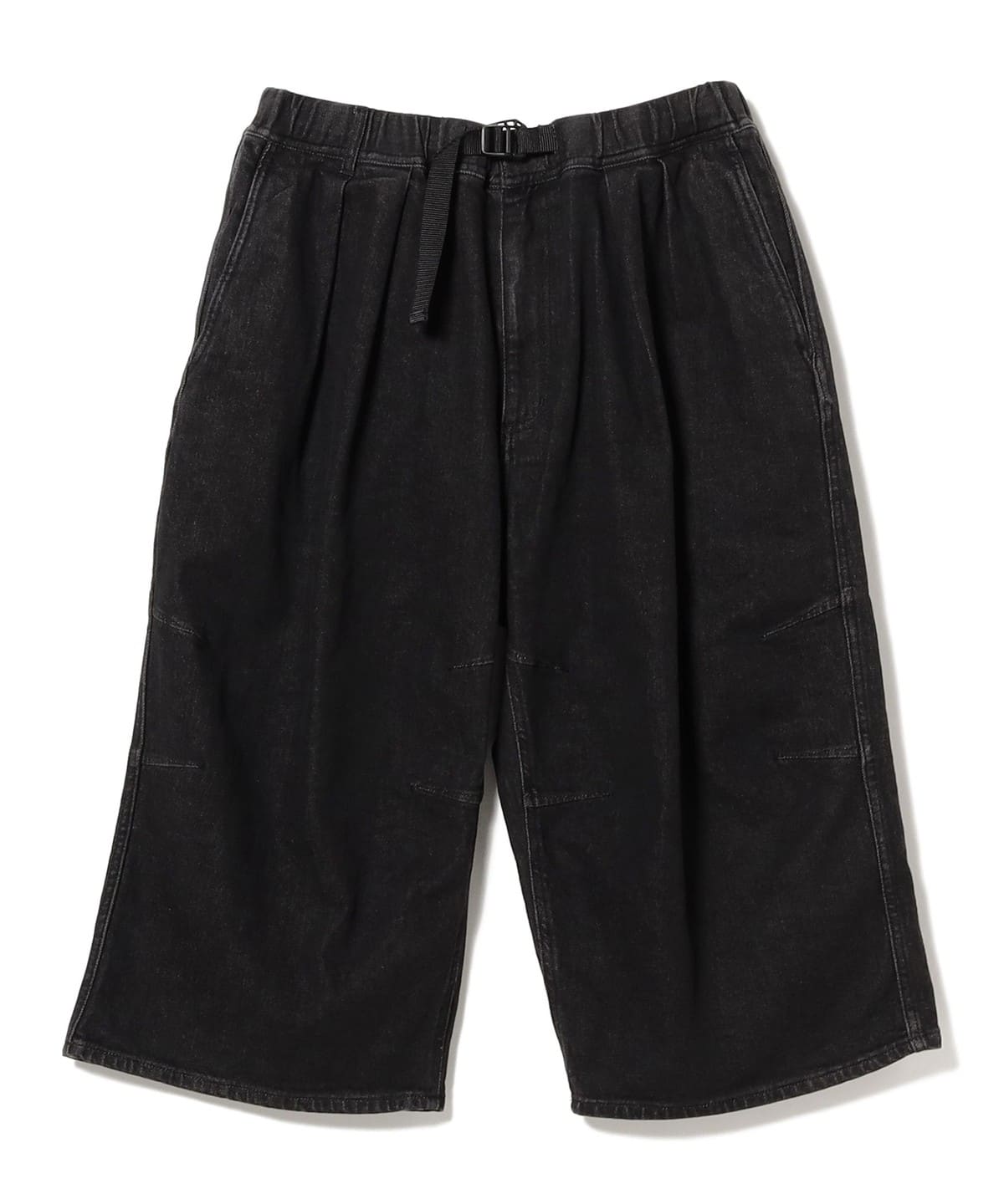 クウォーターレングス デニム ウェビングパンツ パンツ MEN BLACK XL クウォーターレングス デニム ウェビングパンツ パンツ MEN BLACK XL