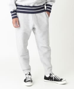 ▲Champion × BEAMS / 別注 ラインリブ サルエル スウェットパンツ
