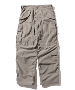 ▲BEAMS PLUS / シャンブレー ミリタリー ジップ トラウザーズ