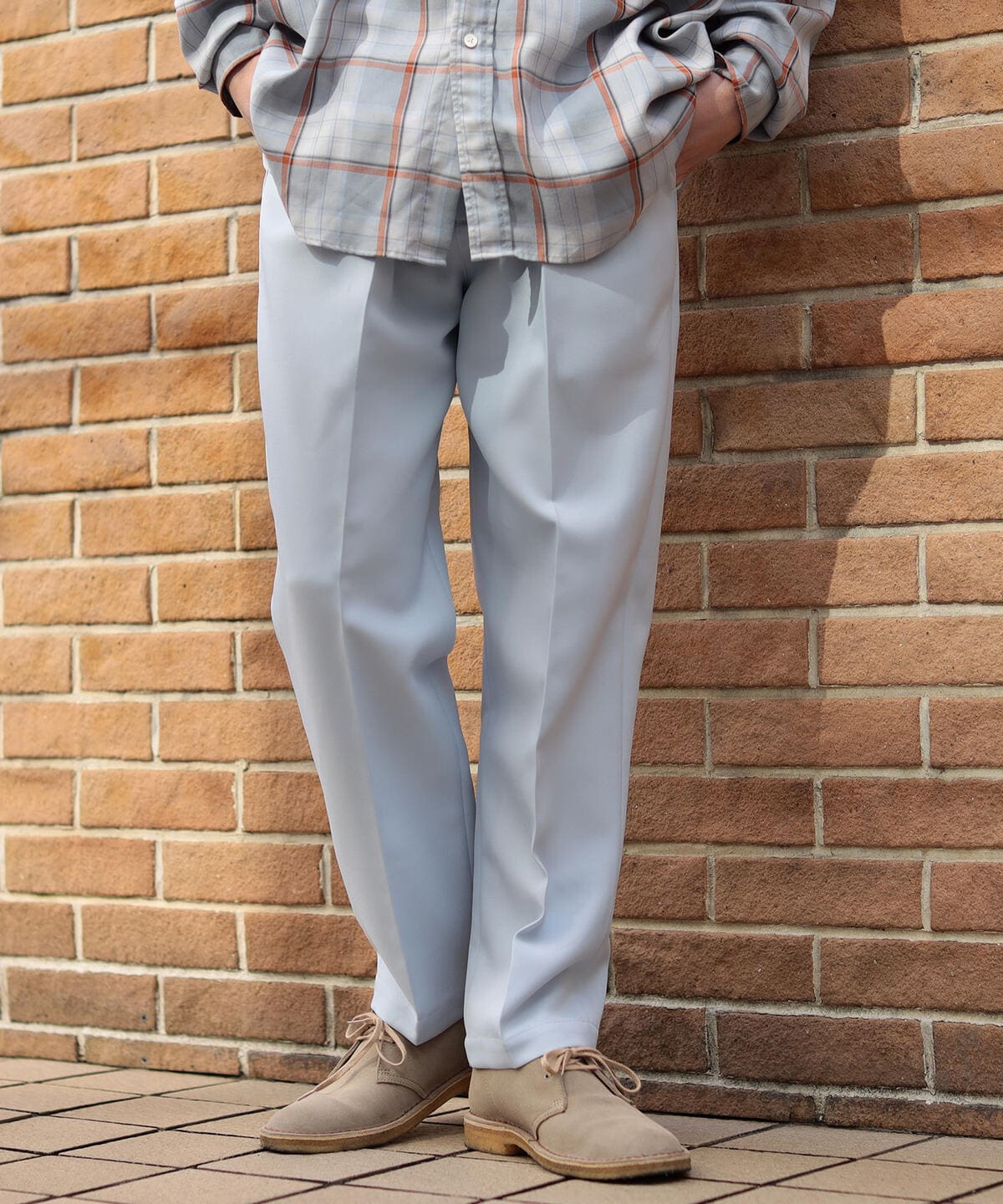 クリース テーパー イージーパンツ パンツ MEN SAX S クリース テーパー イージーパンツ パンツ MEN SAX S