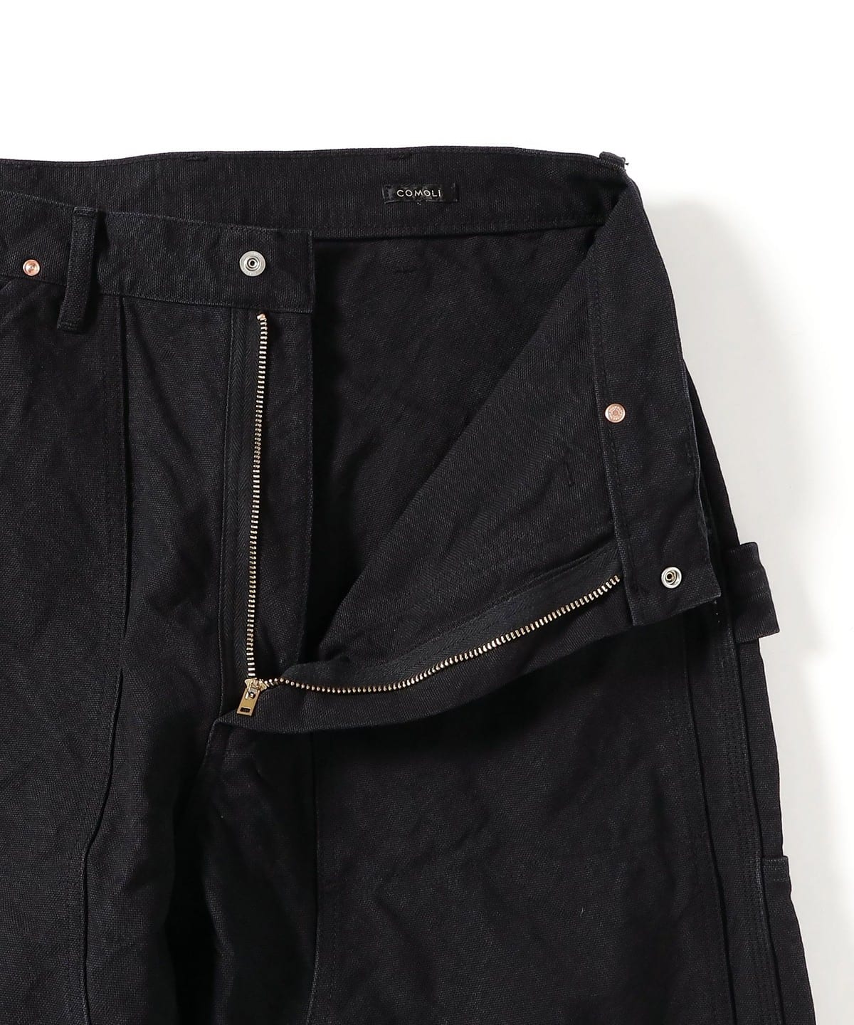 COMOLI 25SS コットンダック ペインターパンツ BLACK 【公式通販】