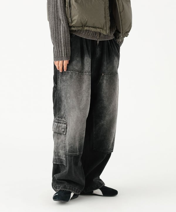 beams ビームス ダブルニースウェットパンツ　ブラック　M BEAMS（ビームス）ダブルニー スウェットパンツ（パンツ