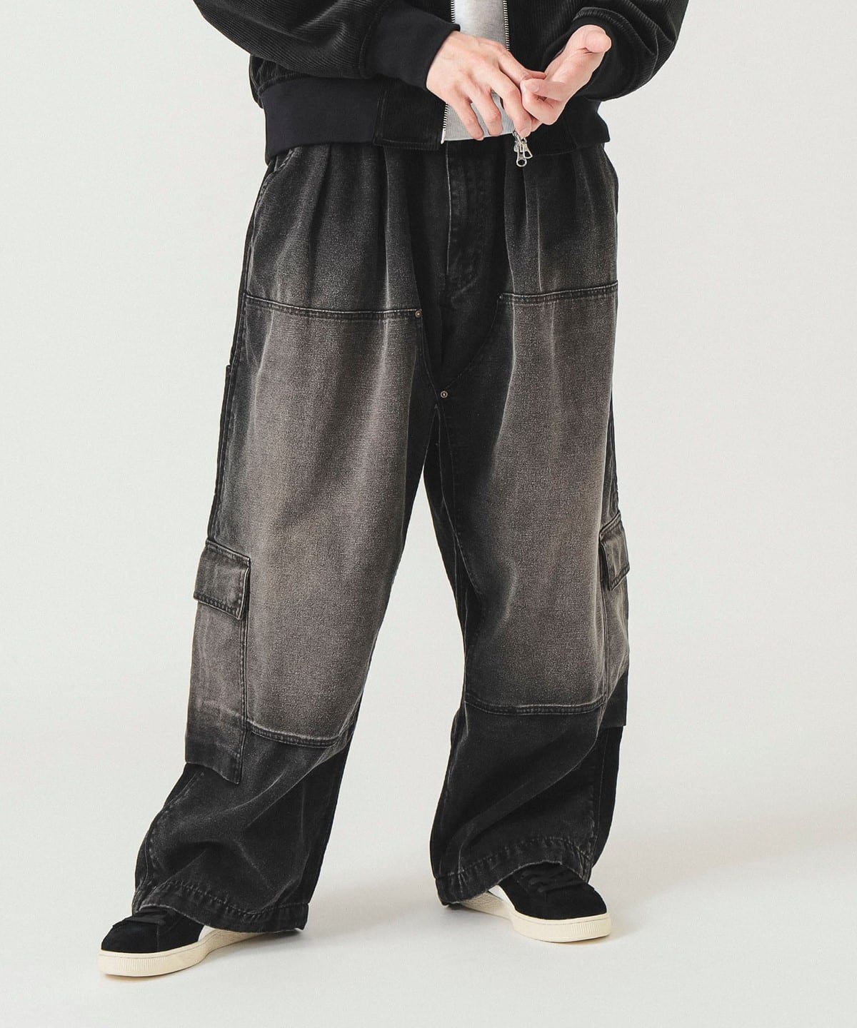 ダック ダブルニー カーゴパンツ パンツ MEN BLACK S ダック ダブルニー カーゴパンツ パンツ MEN BLACK S