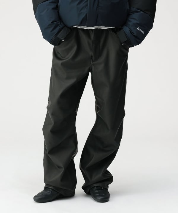 BEAMS（ビームス）ワイドストレート シンセティックレザー オーバー