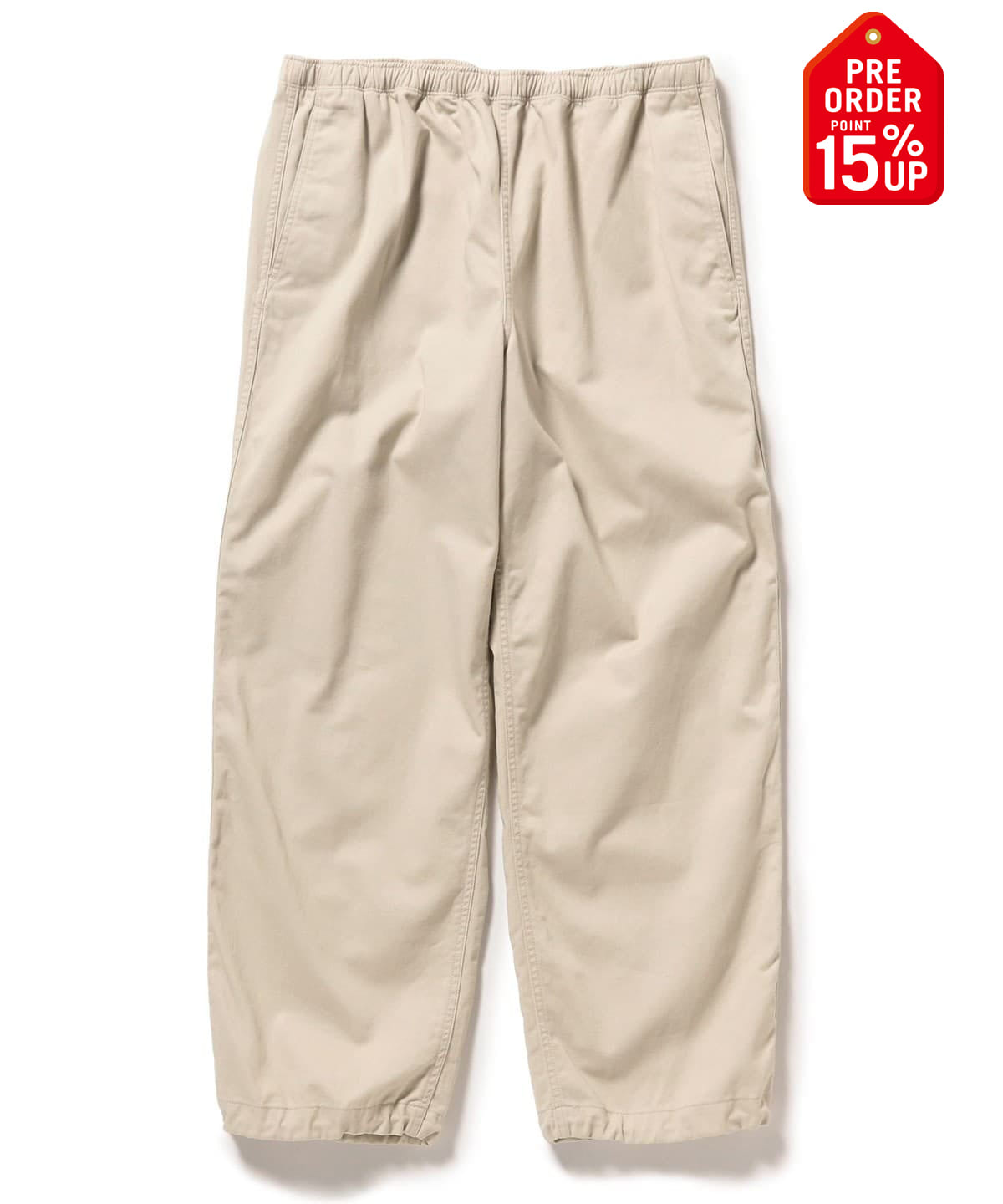 【+15%ポイントUP】ベーシック ツイル イージーパンツ パンツ MEN IVORY M 【+15%ポイントUP】ベーシック ツイル イージーパンツ パンツ MEN IVORY M
