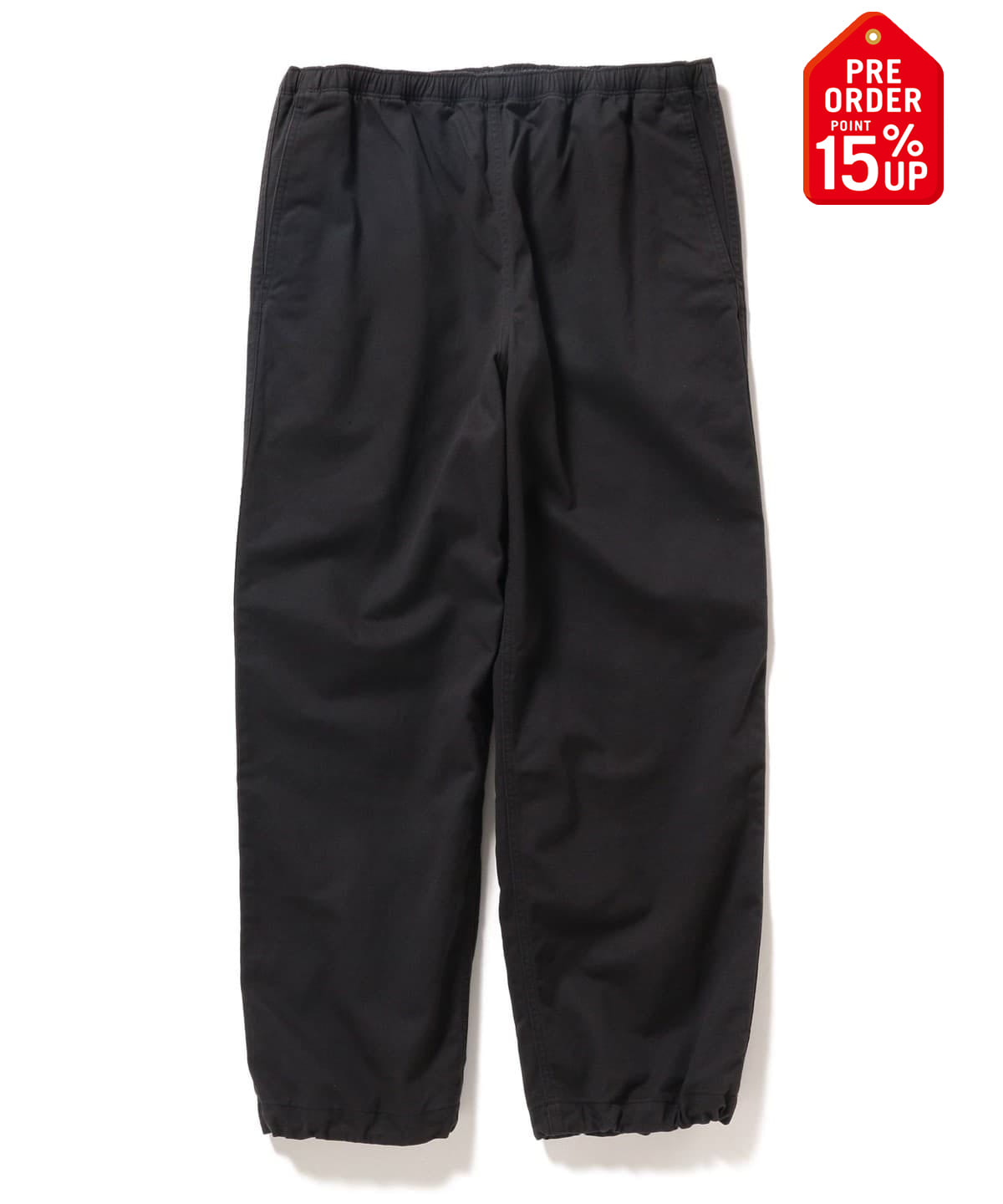 【+15%ポイントUP】ベーシック ツイル イージーパンツ パンツ MEN BLACK L 【+15%ポイントUP】ベーシック ツイル イージーパンツ パンツ MEN BLACK L