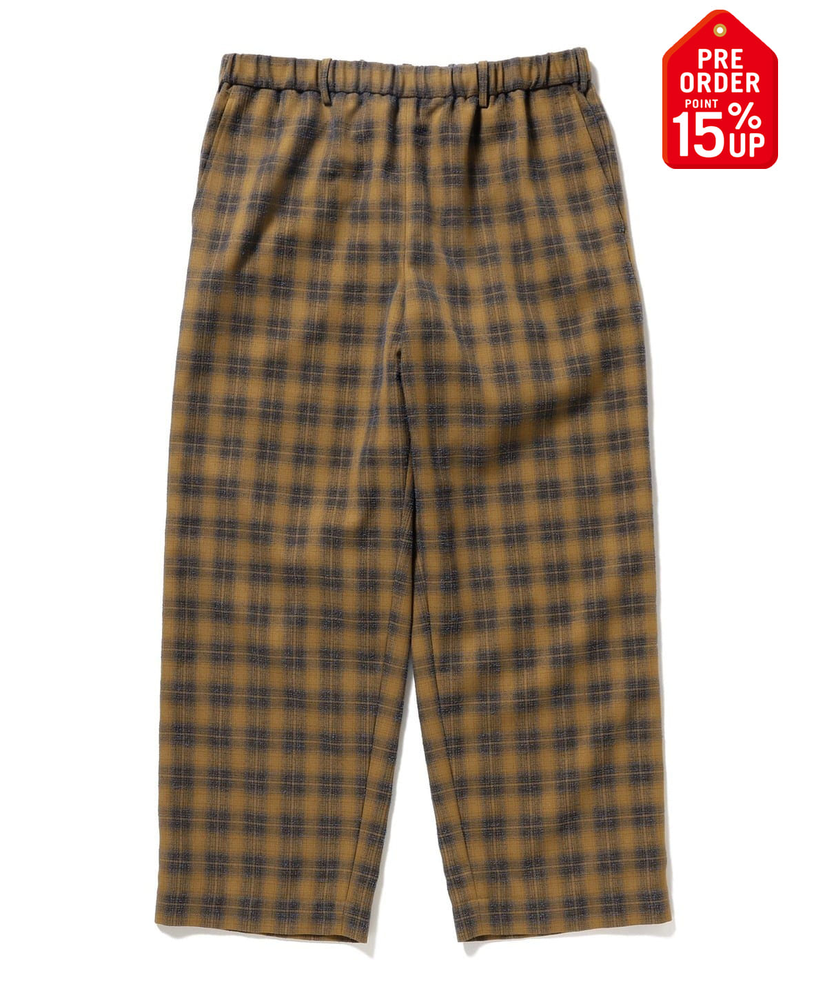 【+15%ポイントUP】ブークレ チェック イージーパンツ パンツ MEN CAMEL S 【+15%ポイントUP】ブークレ チェック イージーパンツ パンツ MEN CAMEL S