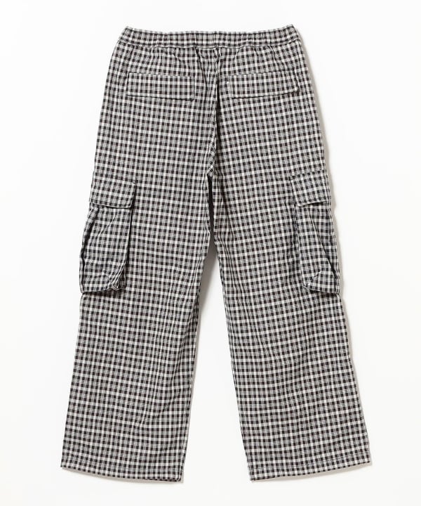 beams チェックカーゴパンツ 25ss 専用 BEAMS（ビームス）ワイドストレート チェック カーゴ パンツ