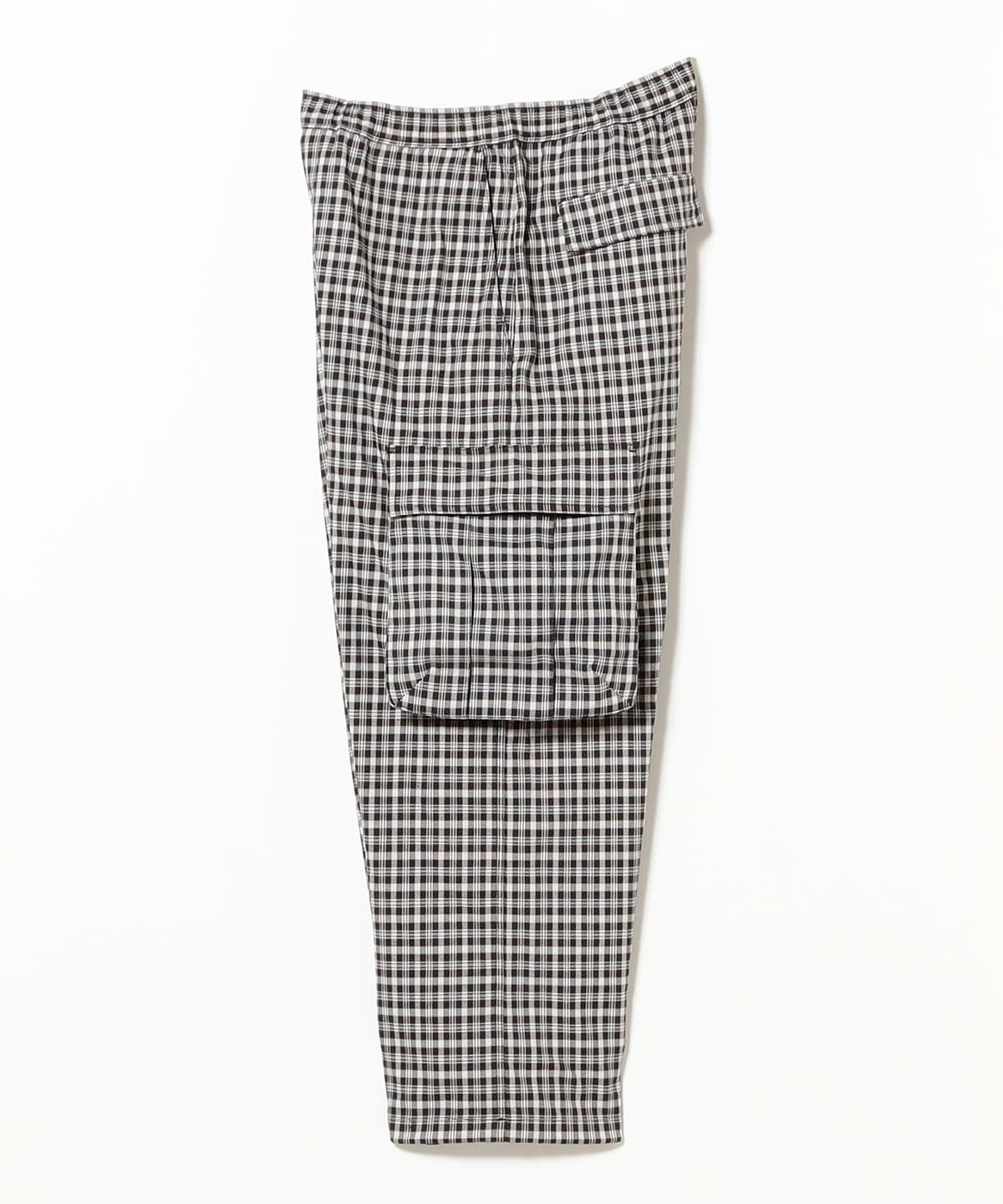 BEAMS（ビームス）ワイドストレート チェック カーゴ パンツ（パンツ