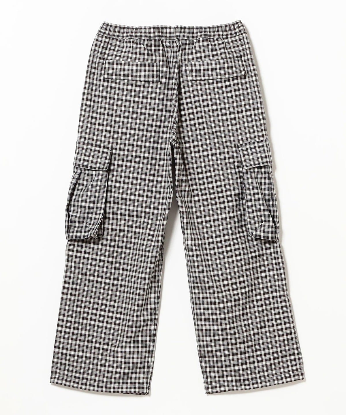 BEAMS（ビームス）ワイドストレート チェック カーゴ パンツ