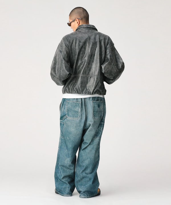 ビームス　メンズ　スーピマコットン BEAMS（ビームス）【タイムセール】Mock Print Double Knee Sweat
