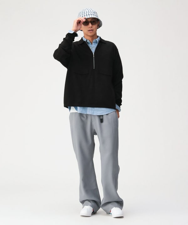 【別注】Gramicci / ピンストライプ パンツ Model：179cm Size：L