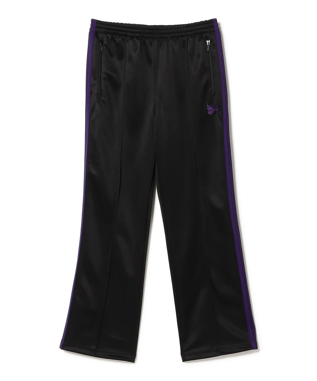 p*A様 Needles ✖️beamsトラックパンツ ブラック パープル BEAMS（ビームス）NEEDLES / Track Pant - Poly Smooth（パンツ