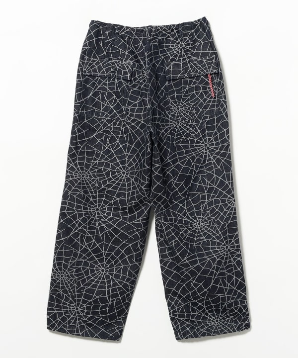 INDIGO JACQUARD "SPIDER"OVER PANTS