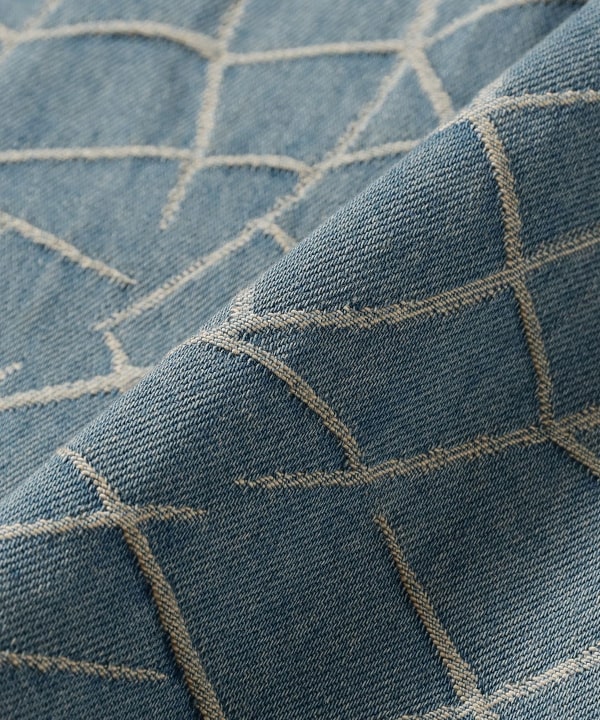INDIGO JACQUARD "SPIDER"OVER PANTS 表情豊かな凹凸感あるジャカード生地