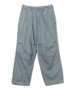 INDIGO JACQUARD "SPIDER"OVER PANTS