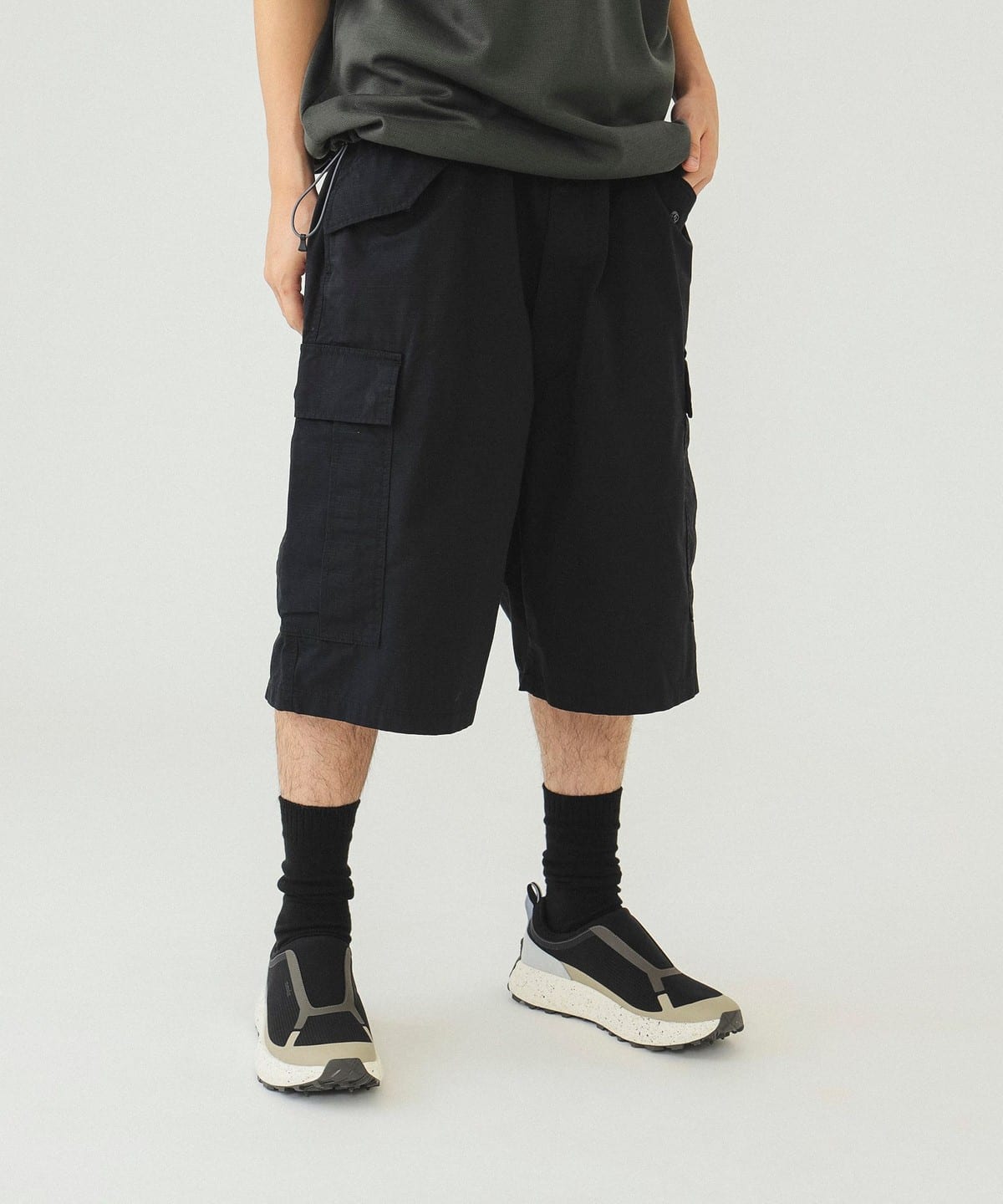 ビッグ 6ポケット カーゴ ショーツ パンツ MEN BLACK XL ビッグ 6ポケット カーゴ ショーツ パンツ MEN BLACK XL