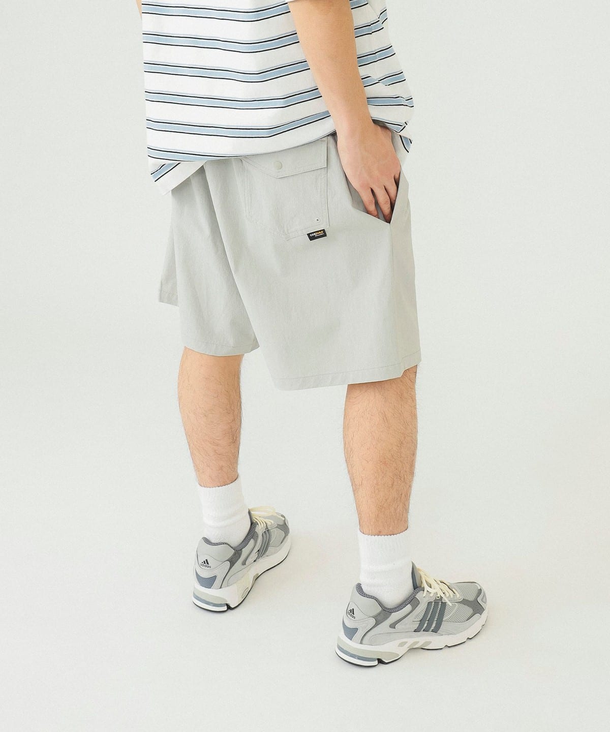撥水 アクティブ ショーツ パンツ MEN LT. GREY S 撥水 アクティブ ショーツ パンツ MEN LT. GREY S