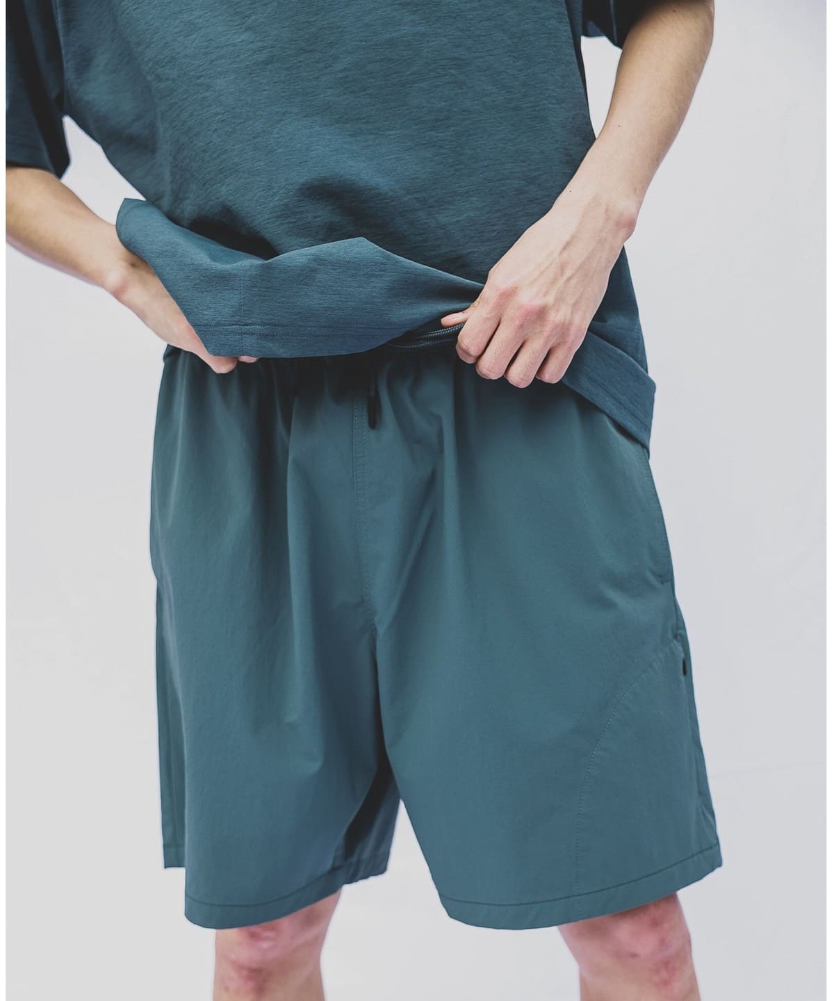 撥水 アクティブ ショーツ パンツ MEN SLATE BLUE L 撥水 アクティブ ショーツ パンツ MEN SLATE BLUE L