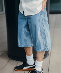 ▲adidas / フレーム デニム ショーツ ライトデニム