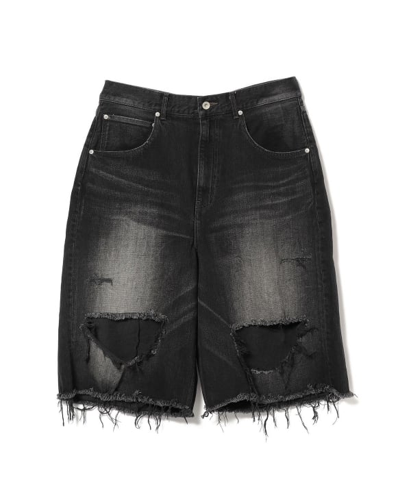 BEAMS FUTURE ARCHIVE / CRUSH DENIM SHORTS (pants BEAMS denim pants) for  sale | BEAMS