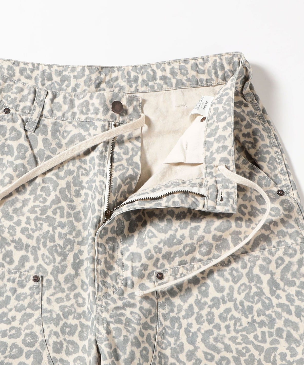 BEAMS レオパード ダブルニーショーツ M BEAMS Print Double Knee Shorts (pants BEAMS shorts) available