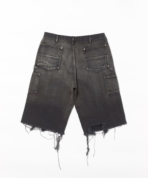 【別注】BOW WOW / Double Knee Duck Cut-off Shorts-Black