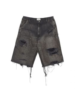 【別注】BOW WOW / Double Knee Duck Cut-off Shorts-Black