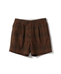▲BEAMS PLUS / チェック ワイドショーツ