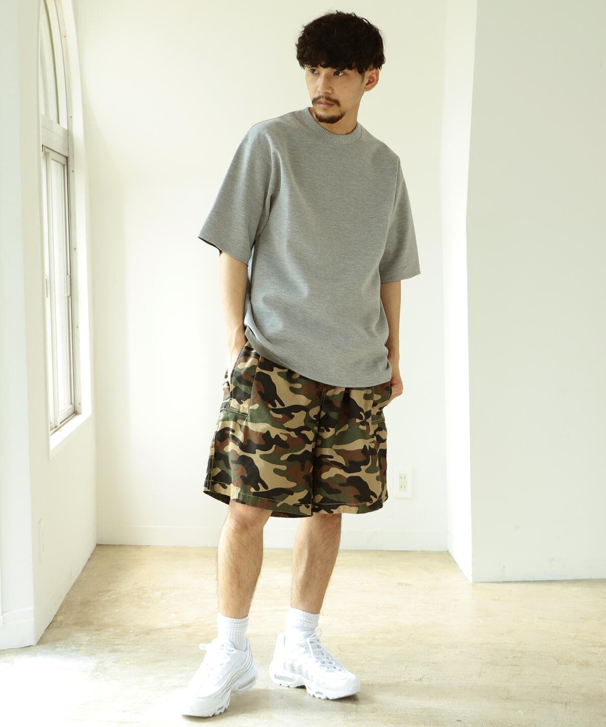 BEAMS GOLF ビームスゴルフ ×LEE ストレッチパンツ グレー S - ウエア