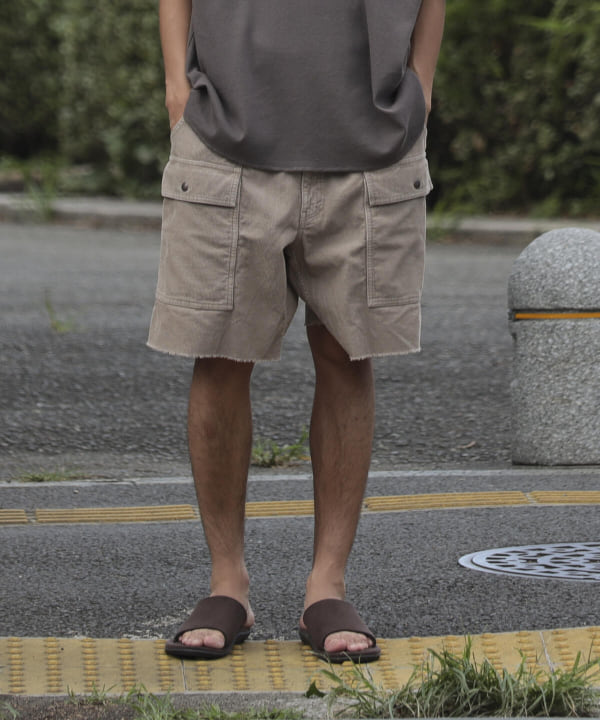 BEAMS Garment Dyed Cord Bush Shorts (pants BEAMS shorts) for