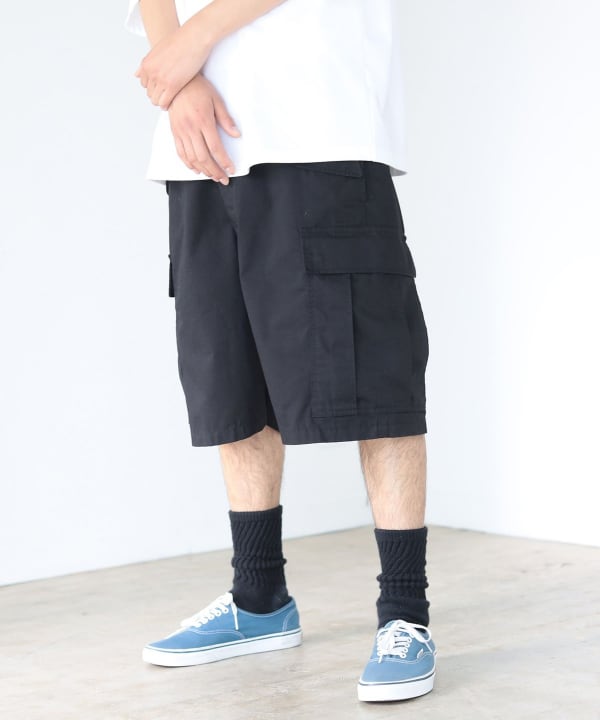 tone GV TWILL WIDE SHORTS ダークネイビー - ショートパンツ