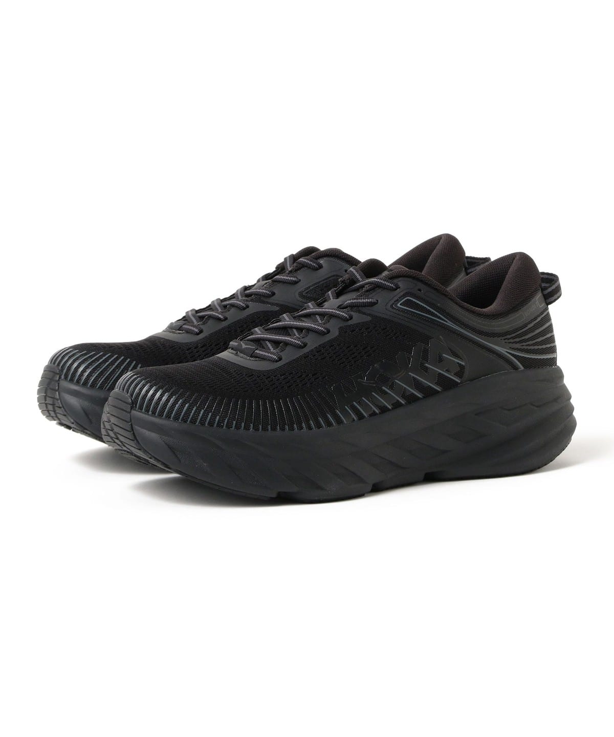 HOKA / BONDI 7 �V���[�Y MEN BLACK/BLACK 25.5