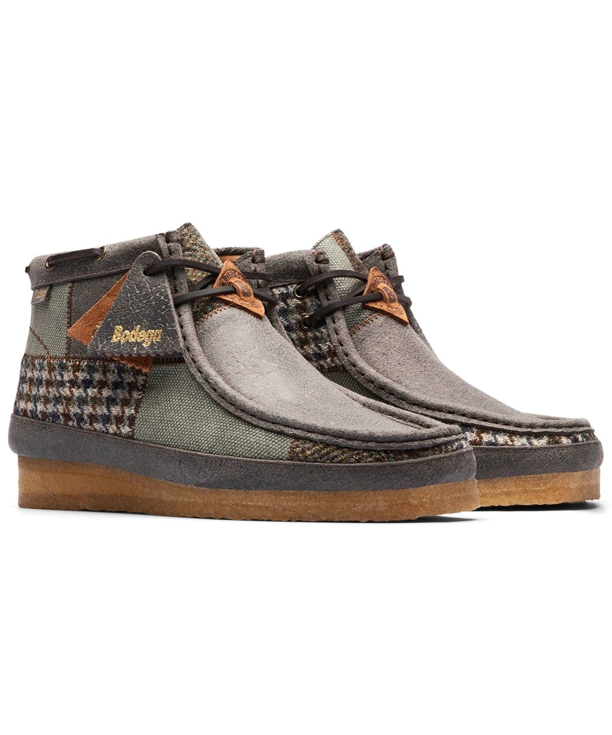 Bodega × Clarks クラークス ORIGINALS / Wallabee Boot シューズ MEN Grey Combi UK10 Bodega × Clarks クラークス ORIGINALS / Wallabee Boot シューズ MEN Grey Combi UK10