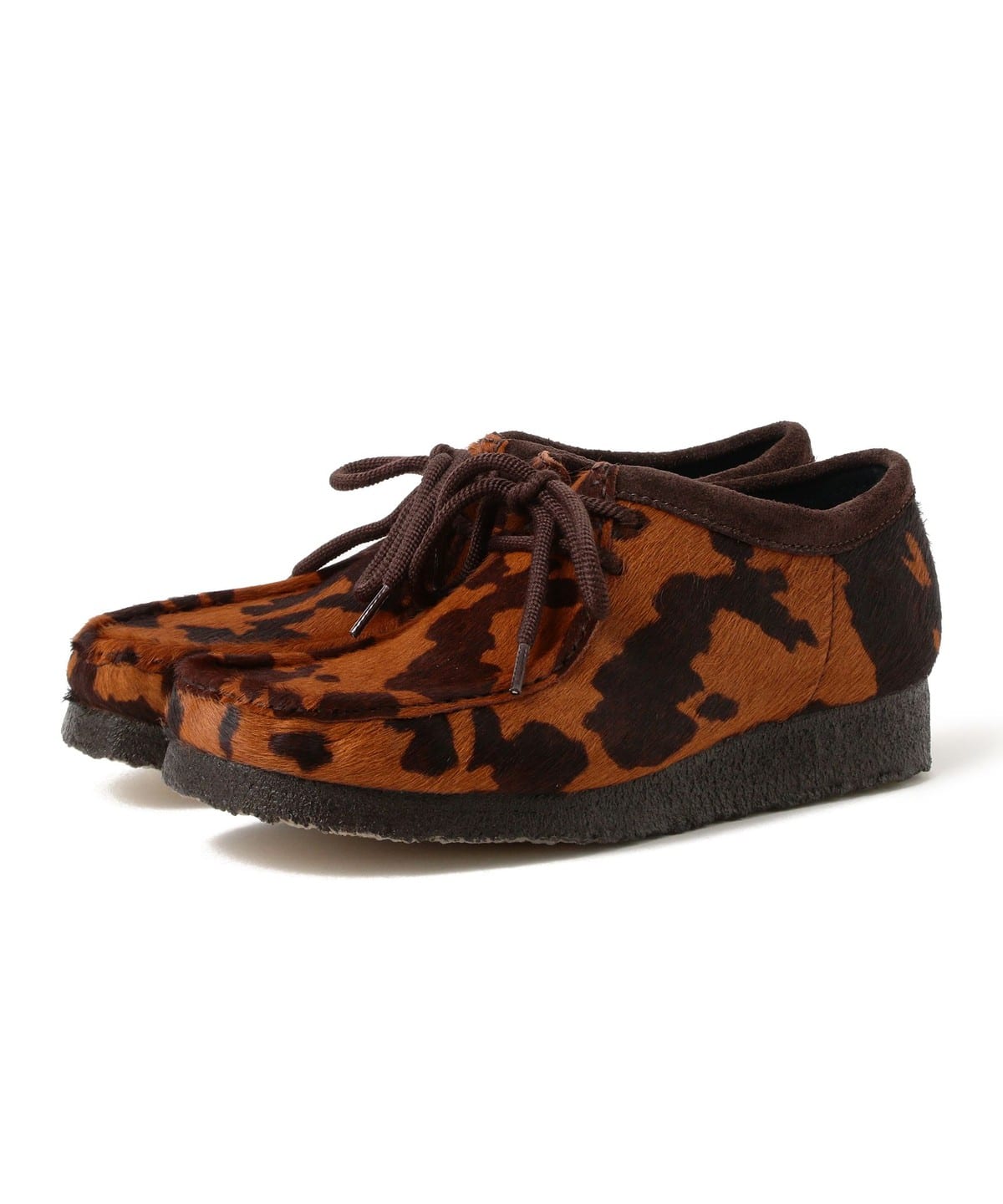 Clarks N[NX ORIGINALS / Wallabee Brown Cow V[Y MEN Brown Cow Print UK9