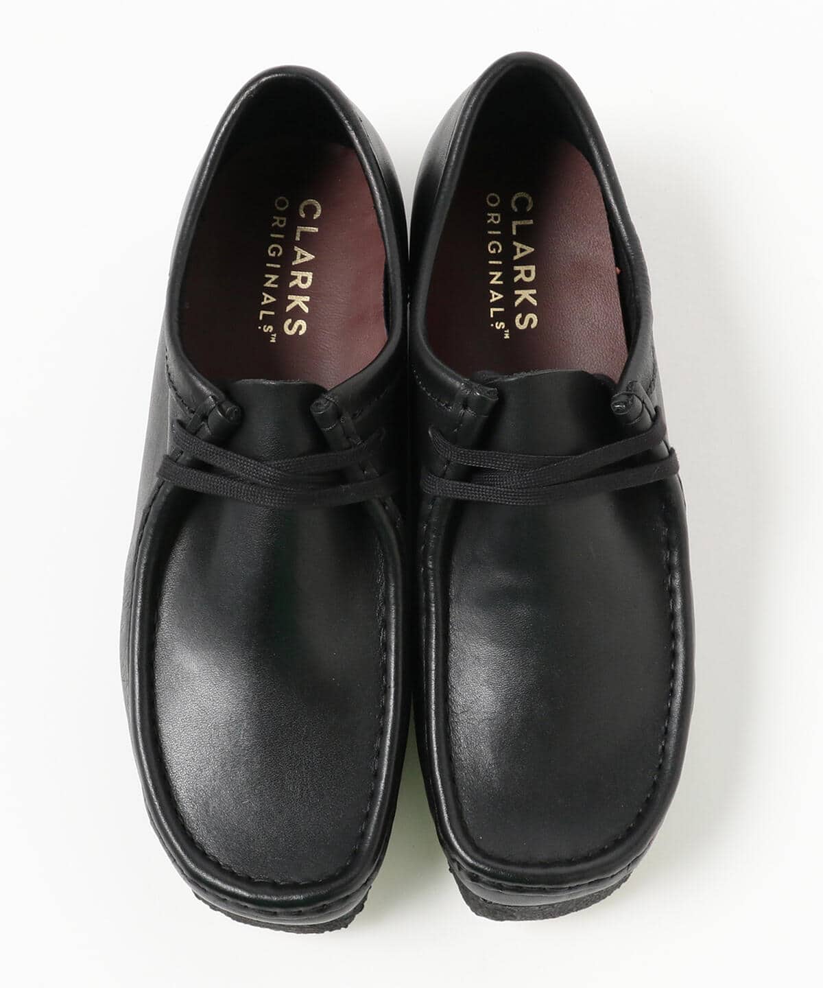 Clarks originals black leather sale