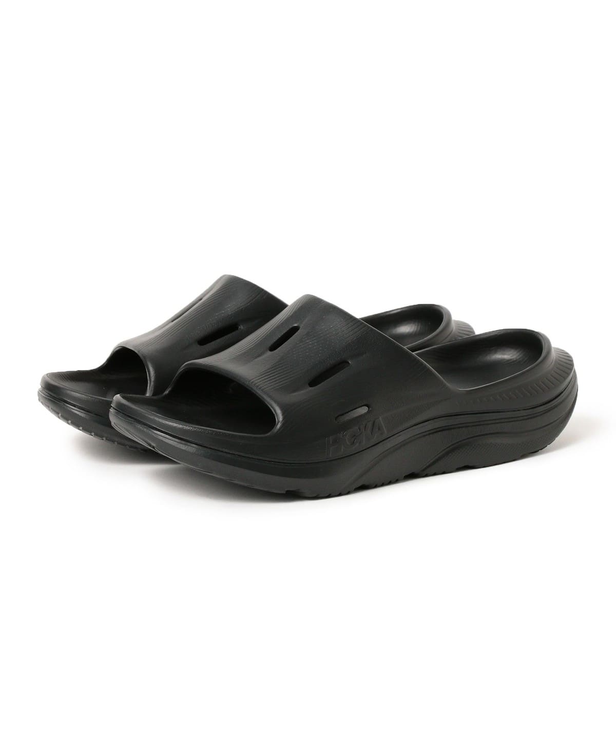 HOKA / ORA RECOVERY SLIDE 3 シューズ MEN BLACK/BLACK 26 HOKA / ORA RECOVERY SLIDE 3 シューズ MEN BLACK/BLACK 26