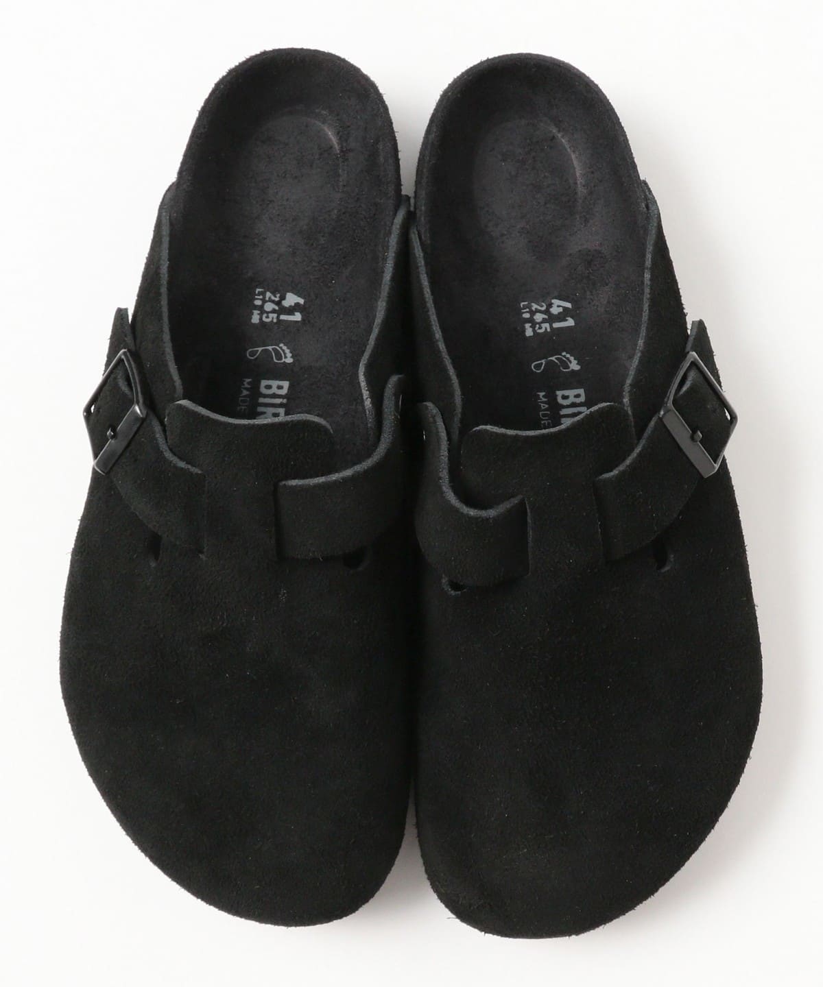 ビームス別注 BIRKENSTOCK ボストン 42 オールブラック スエード BEAMS（ビームス）【EXCLUSIVE】BIRKENSTOCK / Boston Black（シューズ