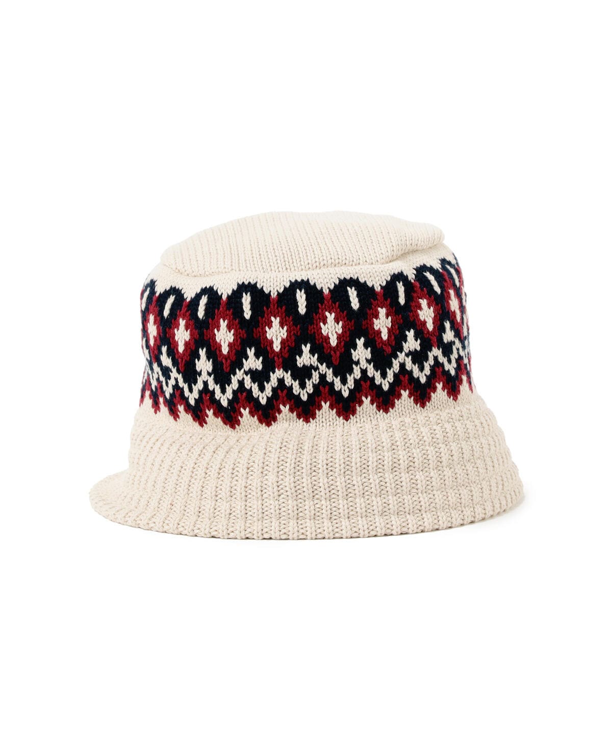 BEAMS / jacquard knit bucket hat