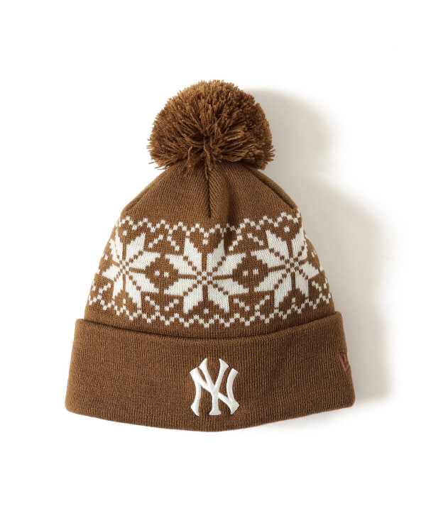 BEAMS（ビームス）NEW ERA × BEAMS / 別注 Snow Pon Pon Knit Cap