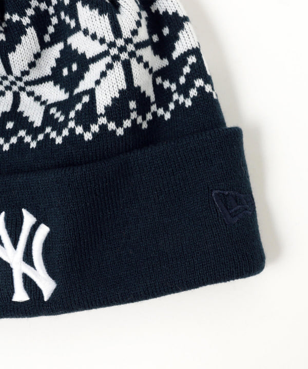 店内全品ﾎﾟｲﾝﾄ2倍!! NEW ERA × BEAMS / 別注Snow PonPon Knit cap