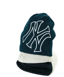 ▲NEW ERA × BEAMS / 別注 ビッグ ロゴ ビーニー