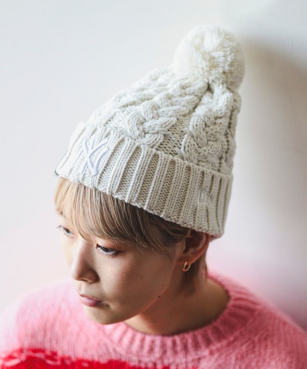 BEAMS（ビームス）NEW ERA × BEAMS / 別注 Big Pom-Pon Knit Cap（帽子