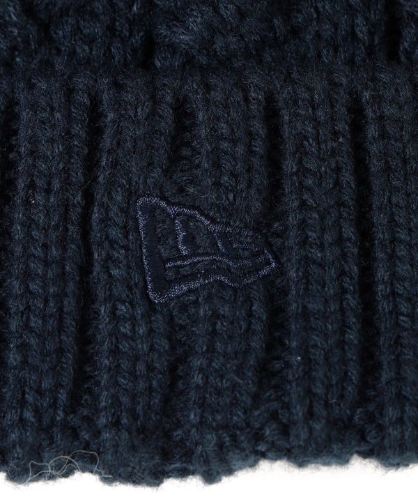 BEAMS BEAMS NEW ERA × BEAMS / Special order Big Pom-Pon Knit Cap