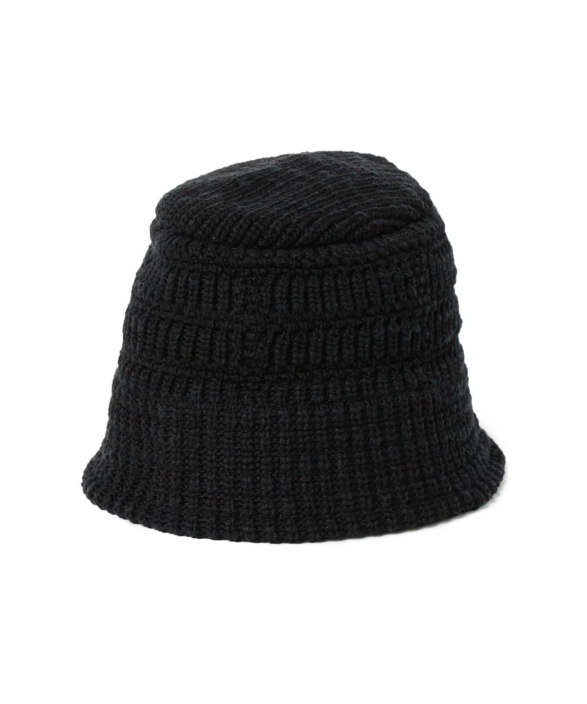RACAL ラカル / Crochet Knit Bucket 帽子 MEN BLACK ONE SIZE RACAL ラカル / Crochet Knit Bucket 帽子 MEN BLACK ONE SIZE
