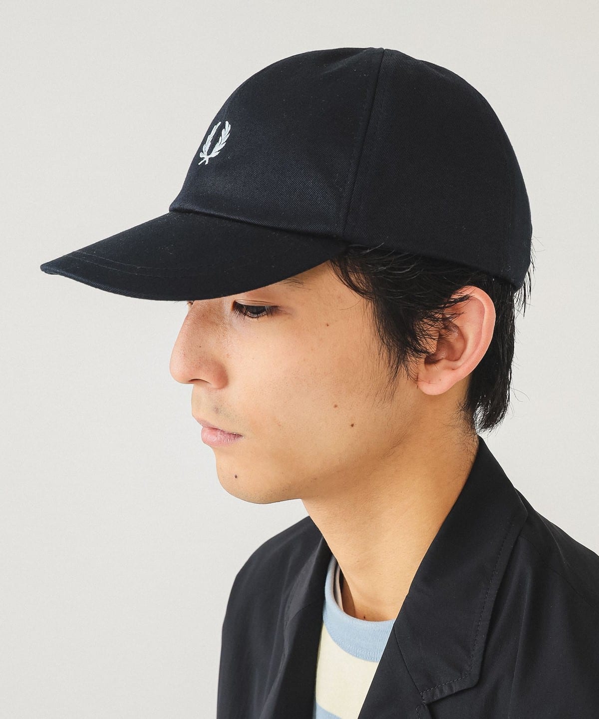 【別注】FRED PERRY フレッド ペリー / ツイル キャップ 帽子 MEN NAVY ONE SIZE 【別注】FRED PERRY フレッド ペリー / ツイル キャップ 帽子 MEN NAVY ONE SIZE