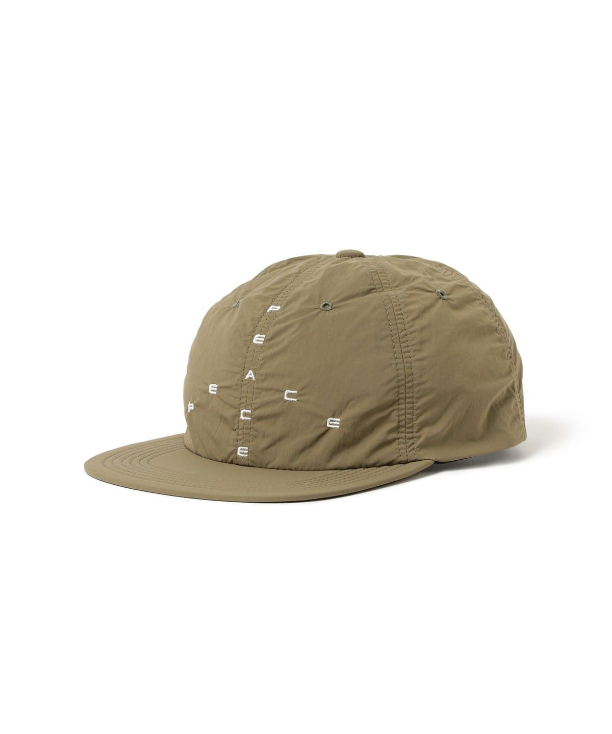 GARBAGE / SOFT BRIM 6 PANEL CAP (BIG PEACE) 帽子 MEN OLIVE(WHITE EMB) ONE SIZE GARBAGE / SOFT BRIM 6 PANEL CAP (BIG PEACE) 帽子 MEN OLIVE(WHITE EMB) ONE SIZE