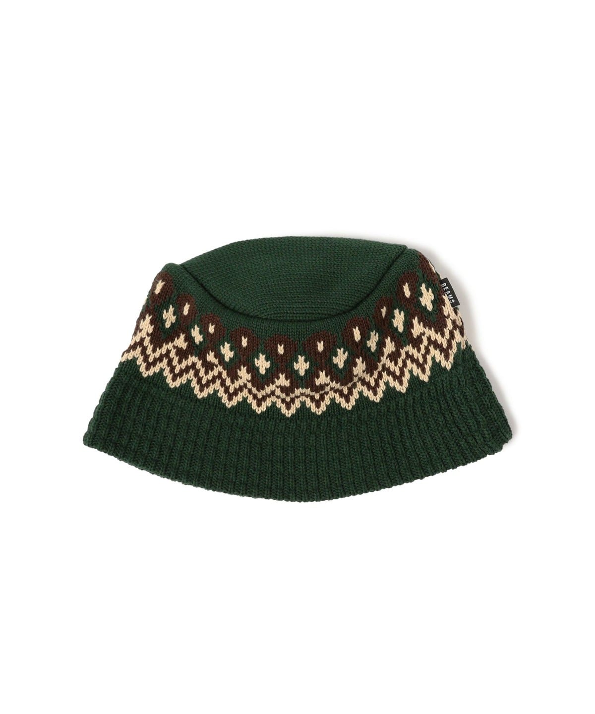 ジャカード ニット バケットハット 帽子 MEN GREEN ONE SIZE ジャカード ニット バケットハット 帽子 MEN GREEN ONE SIZE