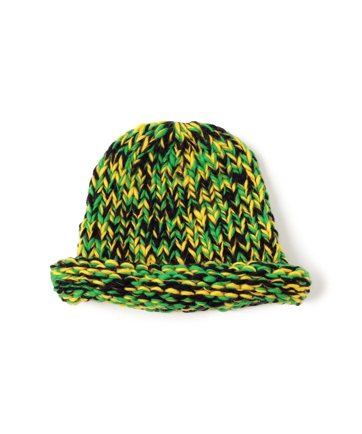 【別注】Indietro Association / Roll Knit Cap 帽子 MEN イエローxアップルグリーン ONE SIZE 【別注】Indietro Association / Roll Knit Cap 帽子 MEN イエローxアップルグリーン ONE SIZE