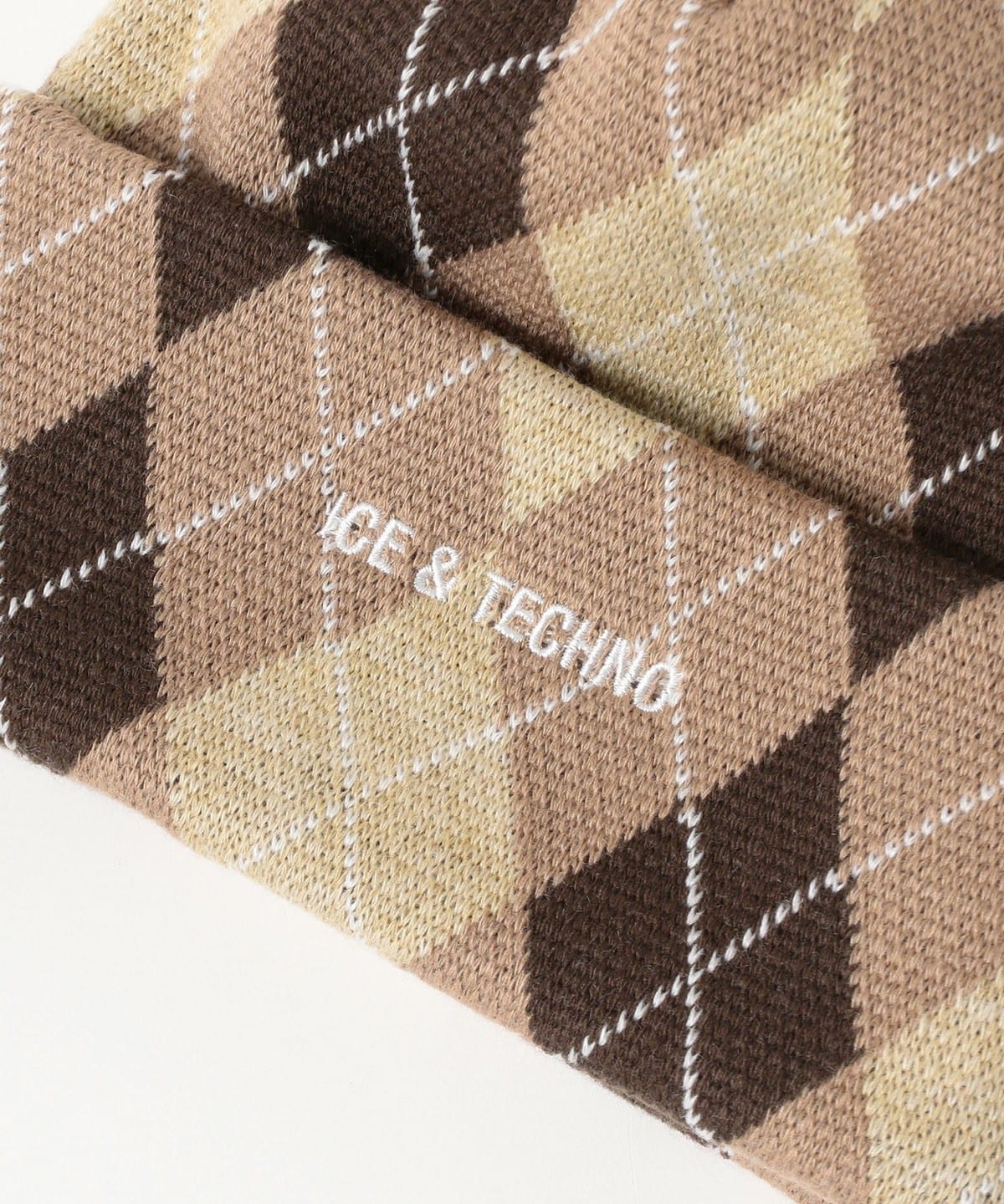 ICE&TECHNO ARGYLE BEANIE ニット帽 BEAMS（ビームス）ICE&TECHNO / Argyle Beanie（帽子 ニットキャップ